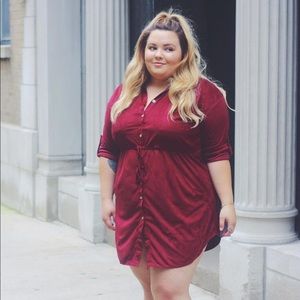 soulchic Dresses - Oxblood Faux Suede Dress soulchic Dresses - Oxblood Faux Suede Dress